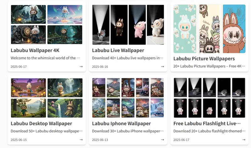 网站推荐: Labubu 壁纸和动态壁纸(免费下载令人惊叹的高清和 4K 壁纸,与 iPhone、Android 和桌面设备兼容)-哎呦不错往前方资源网